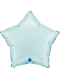 Balão Estrela Azul Pastel Mate